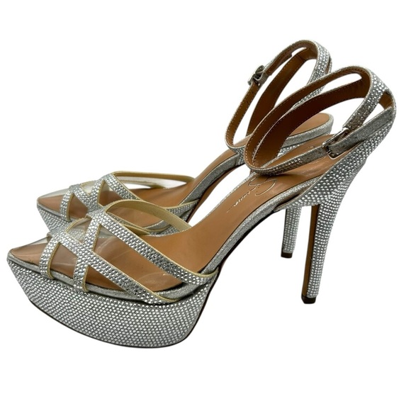 Jessica Simpson‎ Women's Silver Metallic Oluina Platform Pumps Size 8 - Picture 8 of 13